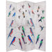 Double Sided Birds 4 Panel Room Divider