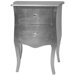 2 Drawer Cabinet in Silver Leaf Lacquer