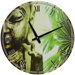 Buddha Round Wall Clock in Golden