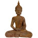 17" Thai Sitting Zenjo Buddha Statue in Faux Rust Oxidized Iron Patina