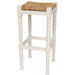 29" Classic Woven Top Barstool in White
