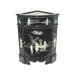 Chinese Eight Ladies Black Corner Cabinet