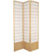 78" Window Pane Decorative Room Divider in Natural