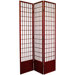 78" Window Pane Decorative Room Divider in Rosewood