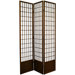 6.5 Feet Tall Window Pane Shoji Screen in Walnut
