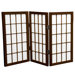 2 Feet Tall Desktop Window Pane Shoji Screen in Walnut