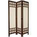6 Feet Tall Window Pane Fabric Room Divider in Burnt Brown