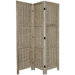 6 Feet Tall Bamboo Matchstick Woven Room Divider in Burnt Grey