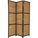 Woven Accent Room Divider in Dark Brown
