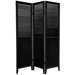 Beadboard 3 Panel Room Divider in Black