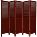 Beadboard 5 Panel Room Divider in Rosewood