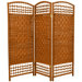 Fiber Weave 3 Panel Room Divider in Dyed Dark Beige