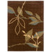 Opulence Light Brown/Light Moss Leaf and Sprig Design Rug