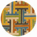 Vibrance Beige Geometric Puzzle Rug