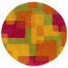Vibrance Lime Squares and Rectangles Rug