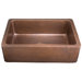 Lucca Hand Hammered Copper Single Bowl Farmhouse Kitchen Sink