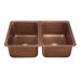 Monterosso Hand Hammered Copper Double Bowl Kitchen Sink
