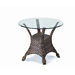 30'' Round Glass Wicker Dining Table