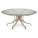 64'' Hexagonal Glass Top Dining Height Table