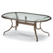 75'' Oval Glass Top Dining Height Table