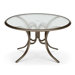 50'' Round Glass Top Dining Height Table