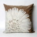 Antique Medallion Square Indoor/Outdoor Pillow in Taupe