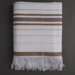 Ayrika Stripe Fouta Towel in Chocolate