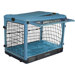 Deluxe Steel Dog Crate in Ocean Blue
