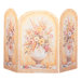 Yellow and White Vase 3 Panel MDF Fireplace Screen