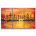 Deer at Sunset Triptych Wall Art