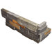 Slate 6" x 18" x 6" Natural Ledge Stone Corner in Charcoal