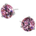 Lavender cubic zirconia Diamond Gold Plated Stud Earrings