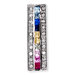 Simulated Sapphire Rainbow Diamond Pendant
