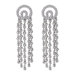 Cubic Zirconia Sterling Silver Dangling Earrings