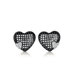 Lace Heart Cubic Zirconia Earrings
