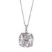 Square Drop Plated Cubic Zirconia Pendant