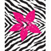 Flower with Zebra Print Wall Decal