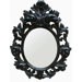 The Black Mantis Oval Mirror in Glossy Black