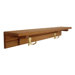 Teak Shelf with Two Hooks