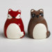 Foxy Fall Fox and Raccoon Salt and Pepper Shaker