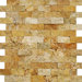 2" x 4" Splitface Travertine Mosaic in Golden Sienna