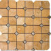 1" Honed Travertine Hexagon Mosaic in Golden Sienna