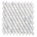 Polished Marble Diamond Mosaic in White Carrara