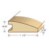 78" Solid Hardwood Unfinished White Oak Reducer for 9/16" Floors