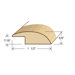 72" Solid Hardwood Unfinished Bamboo Natural Strand Reducer Overlap