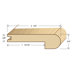 78" Solid Hardwood Unfinished Bamboo Natural Horizontal Stair Nose for 3/8" Floors