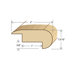 78" Solid Hardwood Unfinished Walnut Stair Nose Overlap
