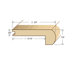 78" Solid Hardwood Unfinished Red Oak Stair Nose for 3/8" Floors