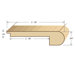 78" Solid Hardwood Unfinished Ipe Stair Nose for 1/4" Floors