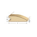 78" Solid Hardwood Unfinished Pecan Reducer for 5/8" Floors